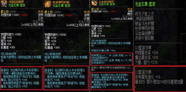 《地下城与勇士》中龙血玄黄2件套选择指南：哪一款更适合你的角色搭配？